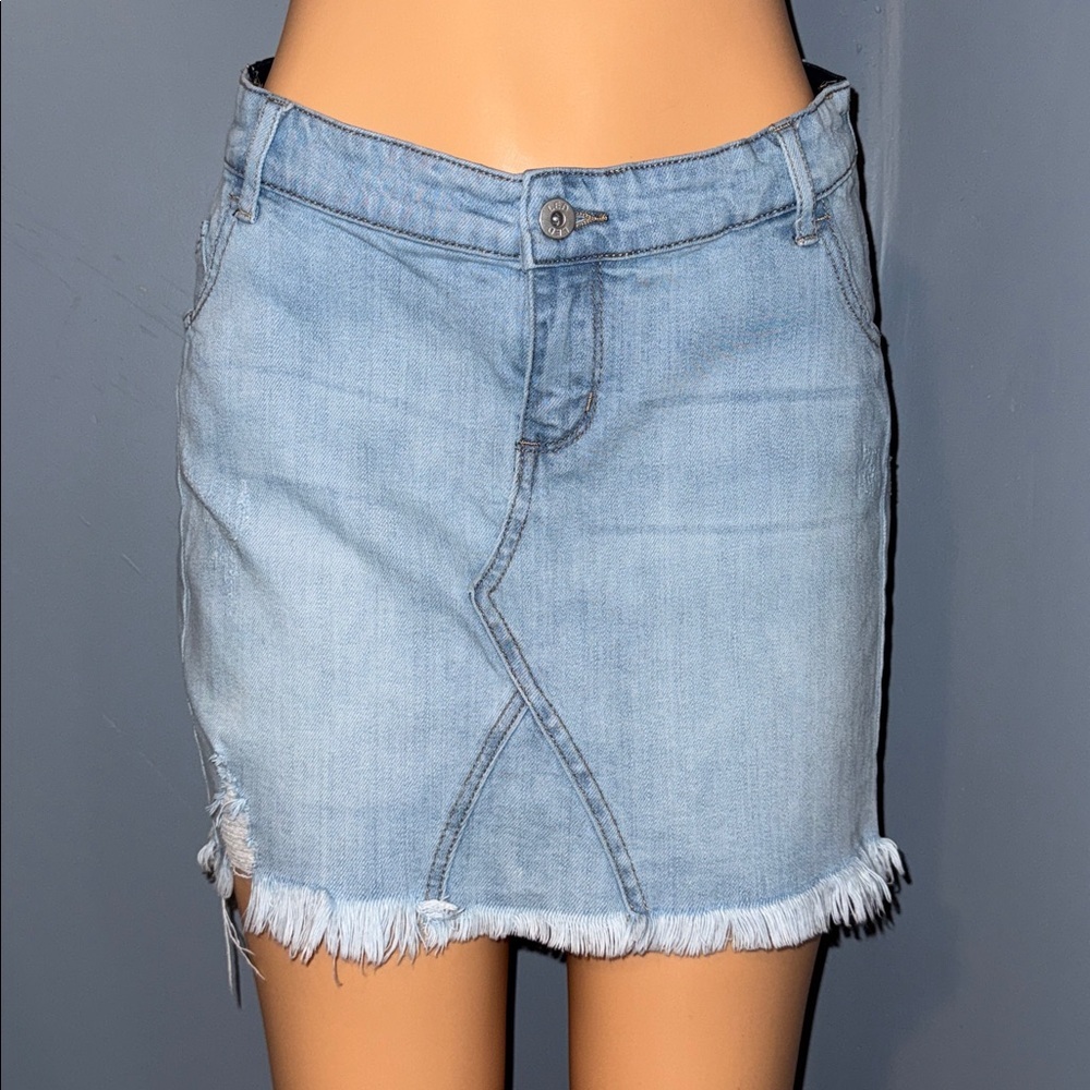 Lux Essential Denim Skirt - Size Large
